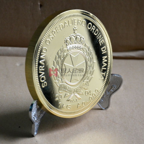 香港企業定制金幣金章金盤擺件