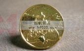 蝴蝶合金沖壓徽標,沖壓鍍金胸章,鍍金徽章